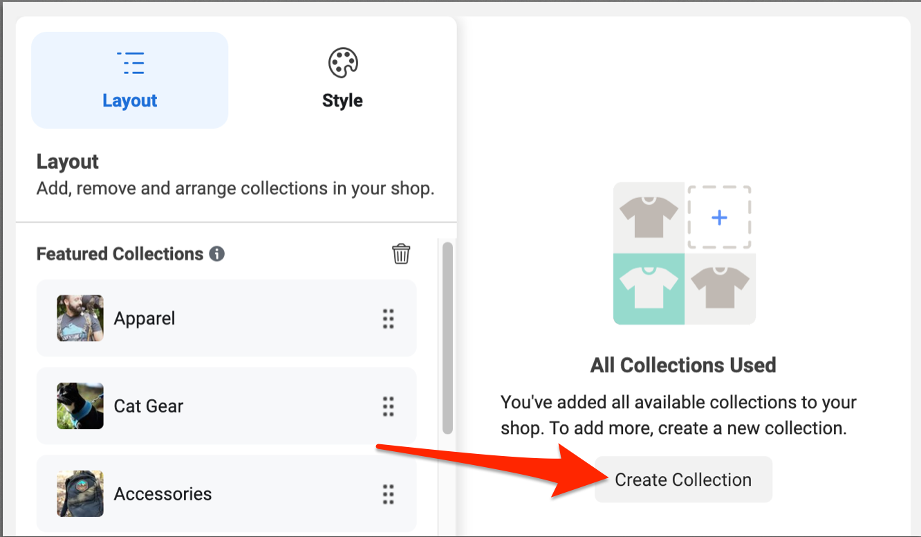Create Collections for Facebook