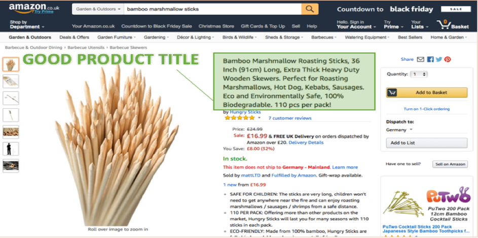 Amazon Product title