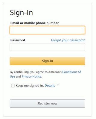 Login Amazon