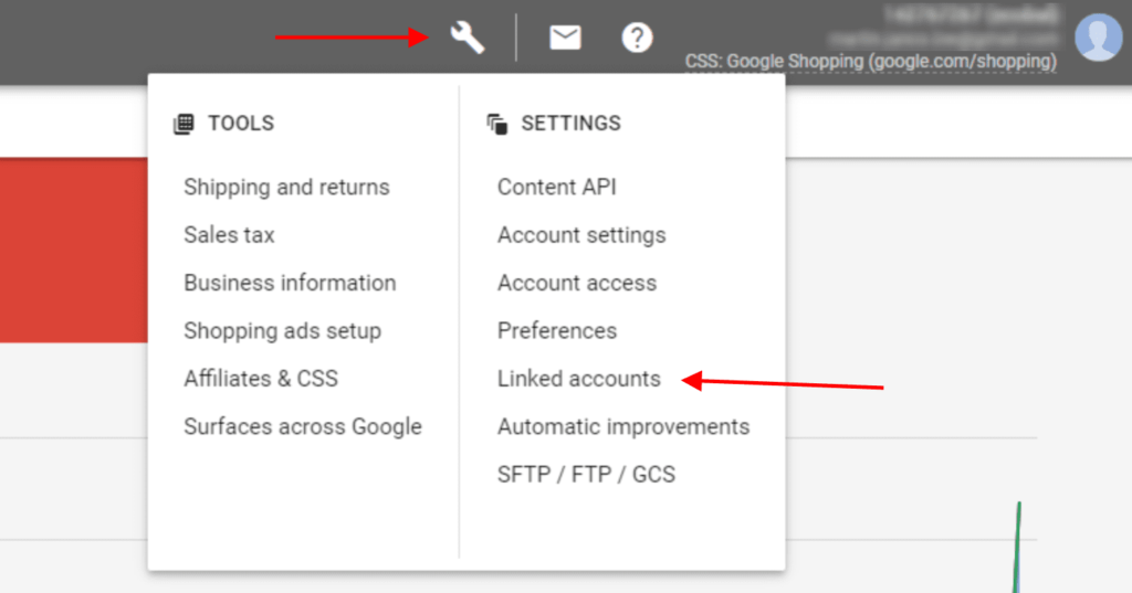 set up a Google Ads account and link with GMC