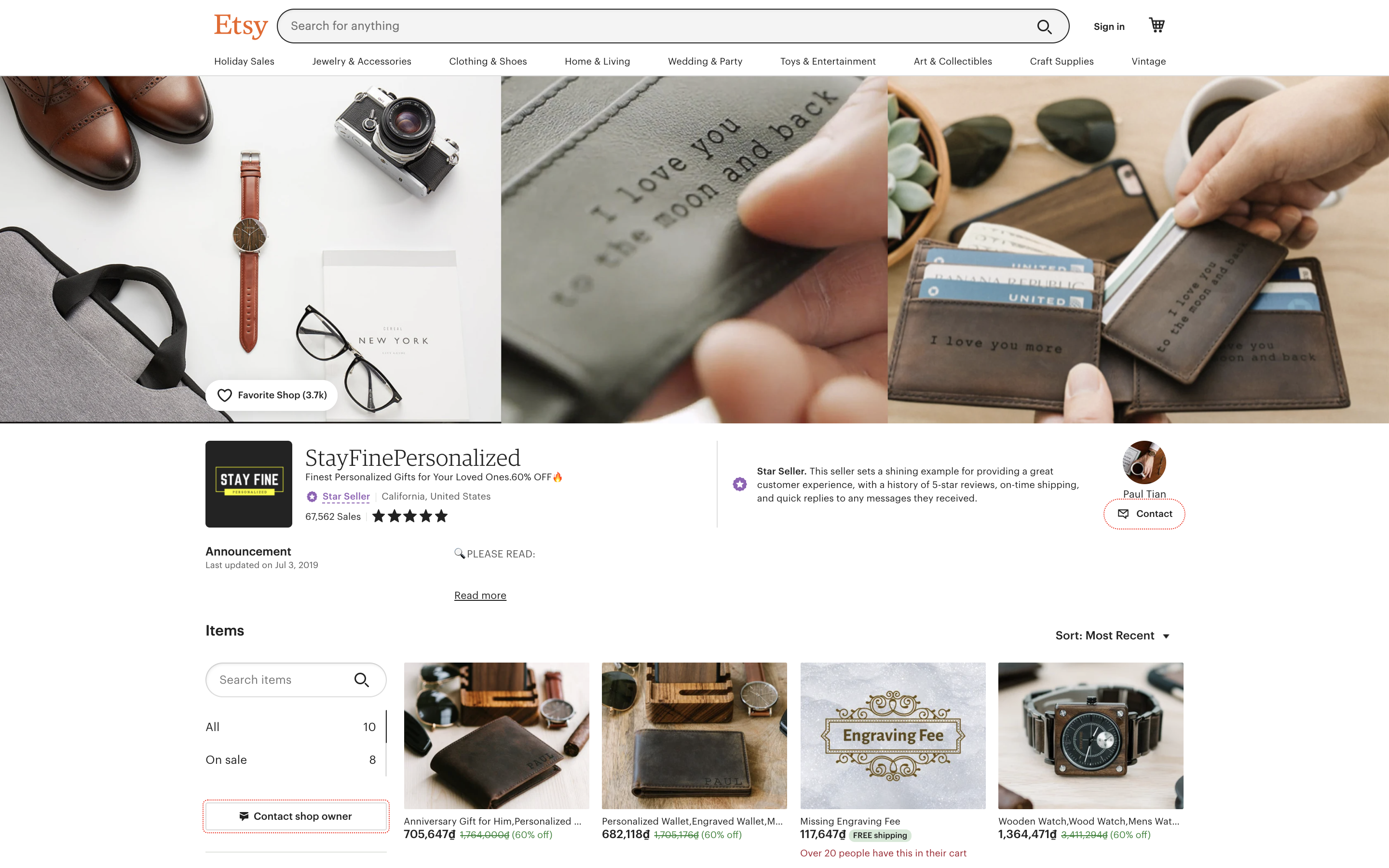 Build your store front to get more views on Etsy