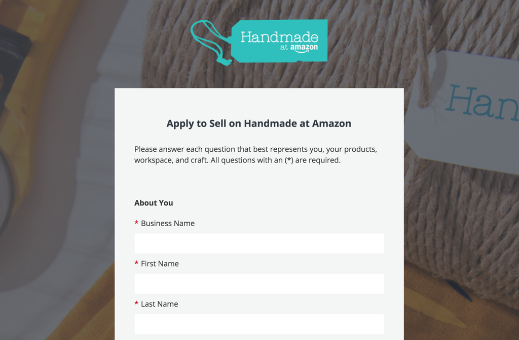 Apply to sell on Amazon handmade
