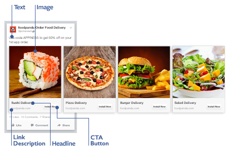 Facebook carousel ad dimensions requirements