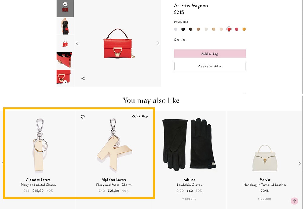 Cross-selling on product pages