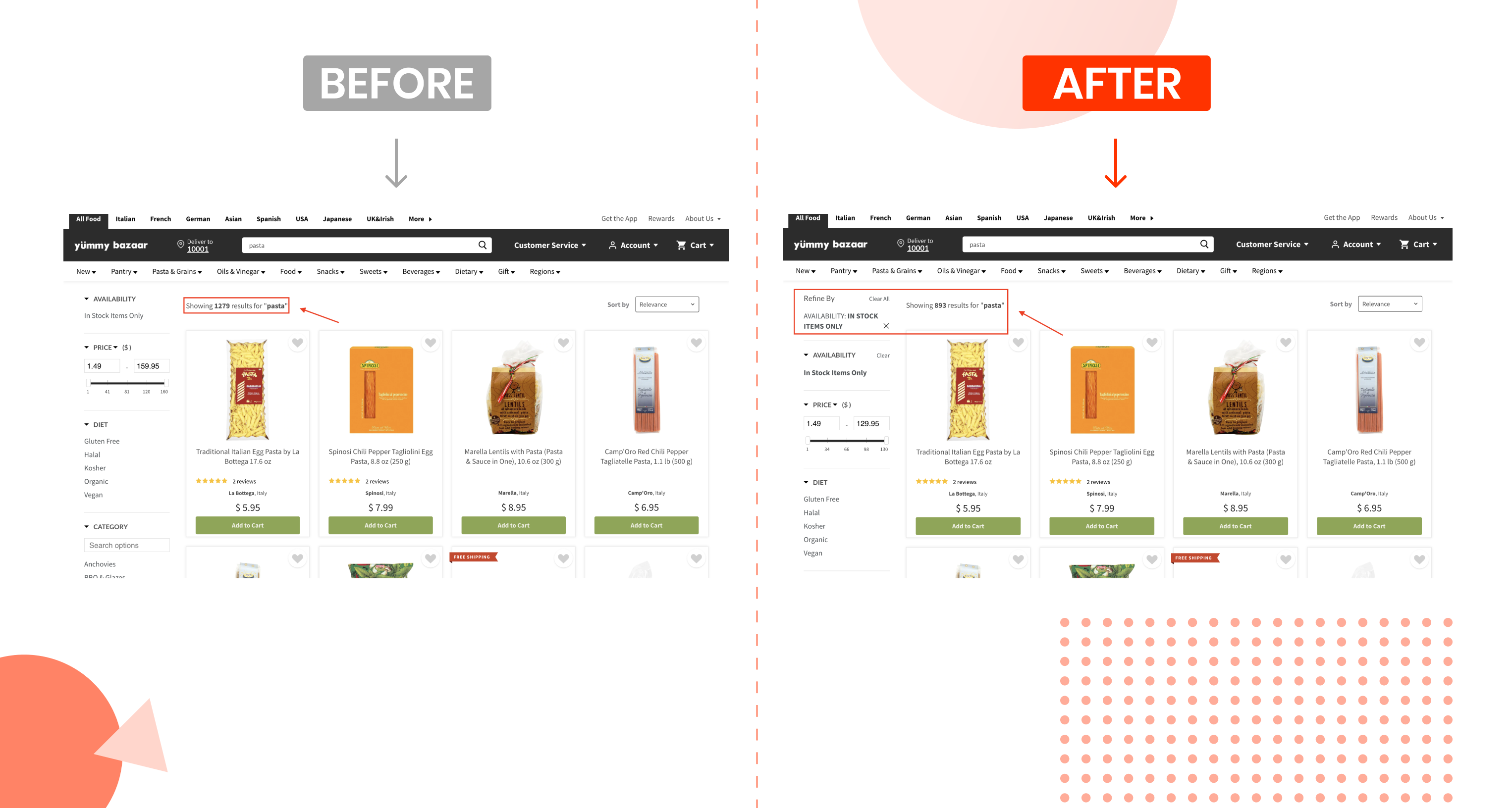 Before-After image of Search page display - 763x408