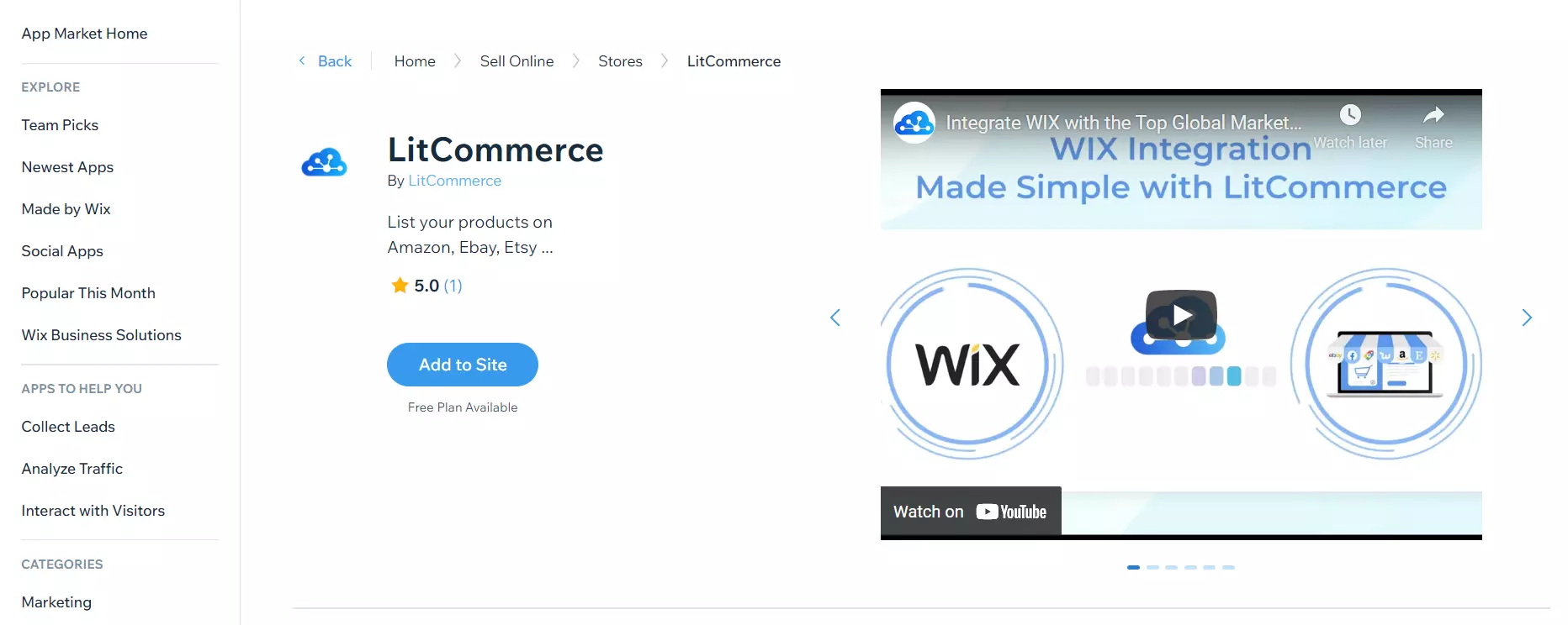Wix Etsy Integration LitCommerce