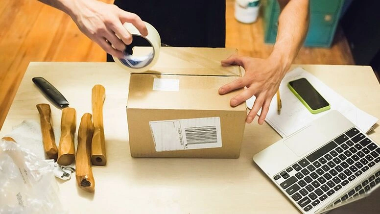 attach the shipping label to your packages