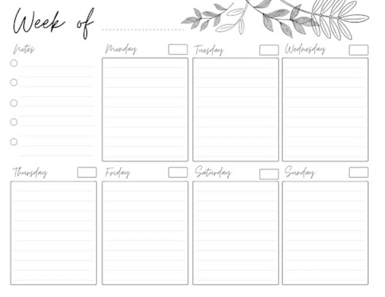 printable planners are among digital items to sell on etsy