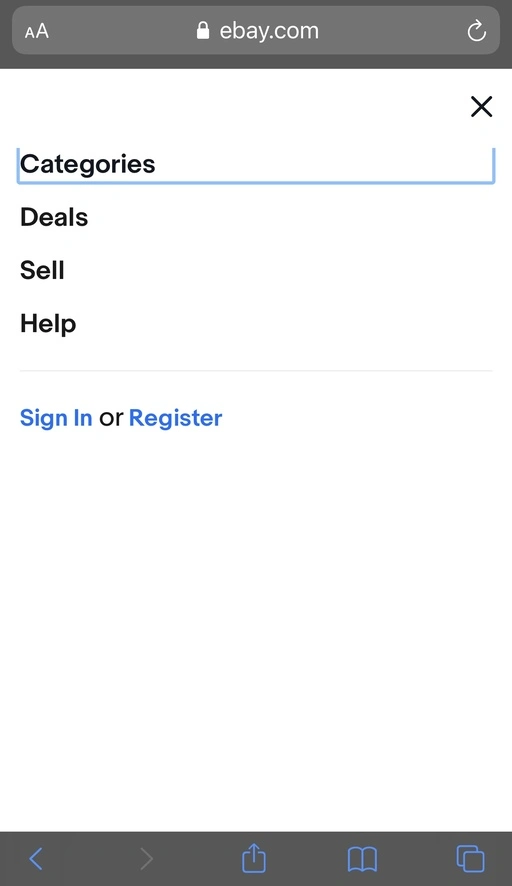 sign in to your ebay account