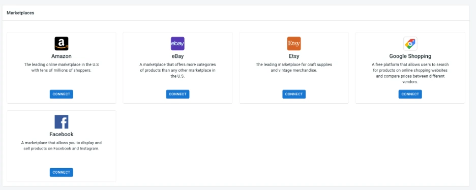 channels you can integrate when on bigcommerce