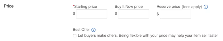 price your ebay listing