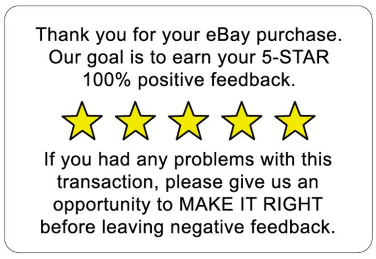 seek buyer good review is a way to increase sales on ebay