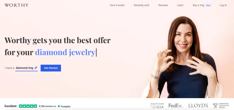 sell jewelry online on Worthy