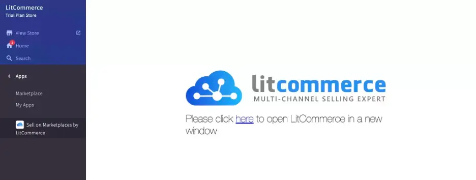 open LitCommerce app to integrate BigCommerce and wish