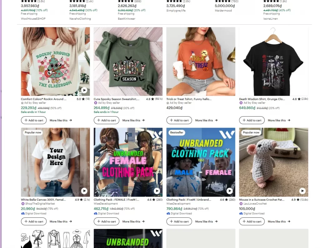 best selling items on etsy clothing