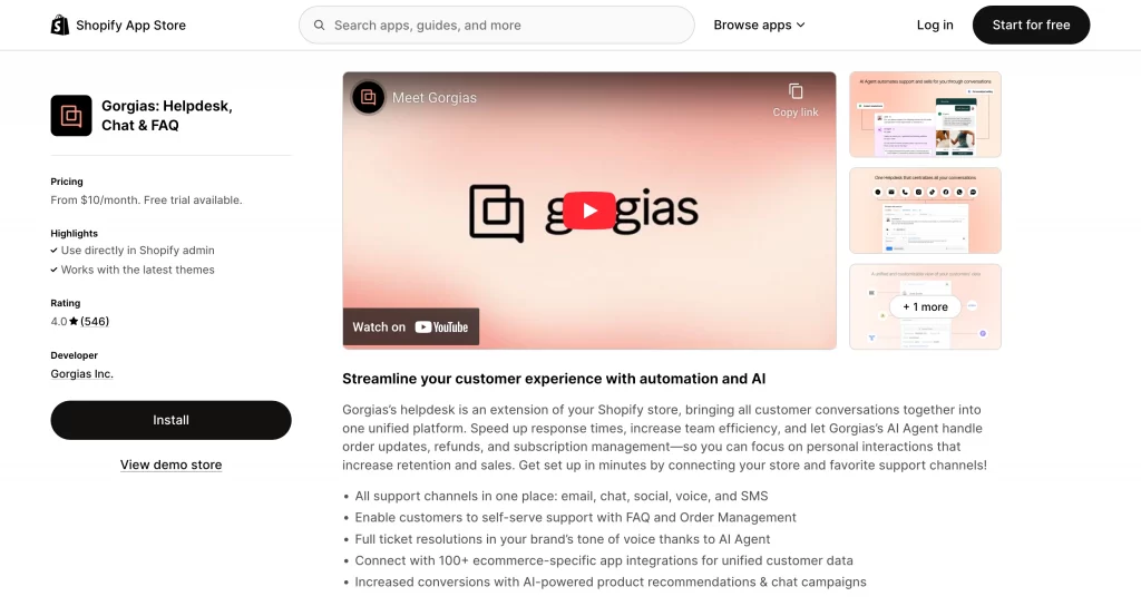 Gorgias: Helpdesk, Chat & FAQ