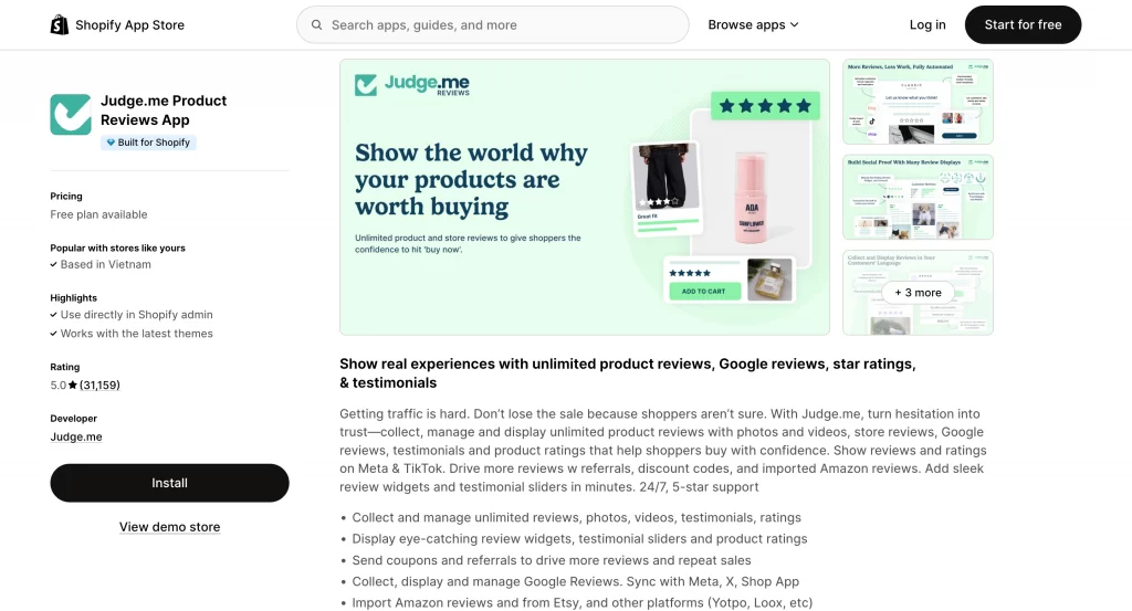 Judge.me Product Reviews App