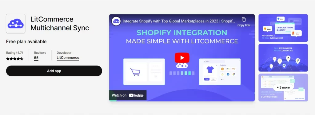 LitCommerce is one of the Shopify inventory management apps that are widely loved by multichannel sellers