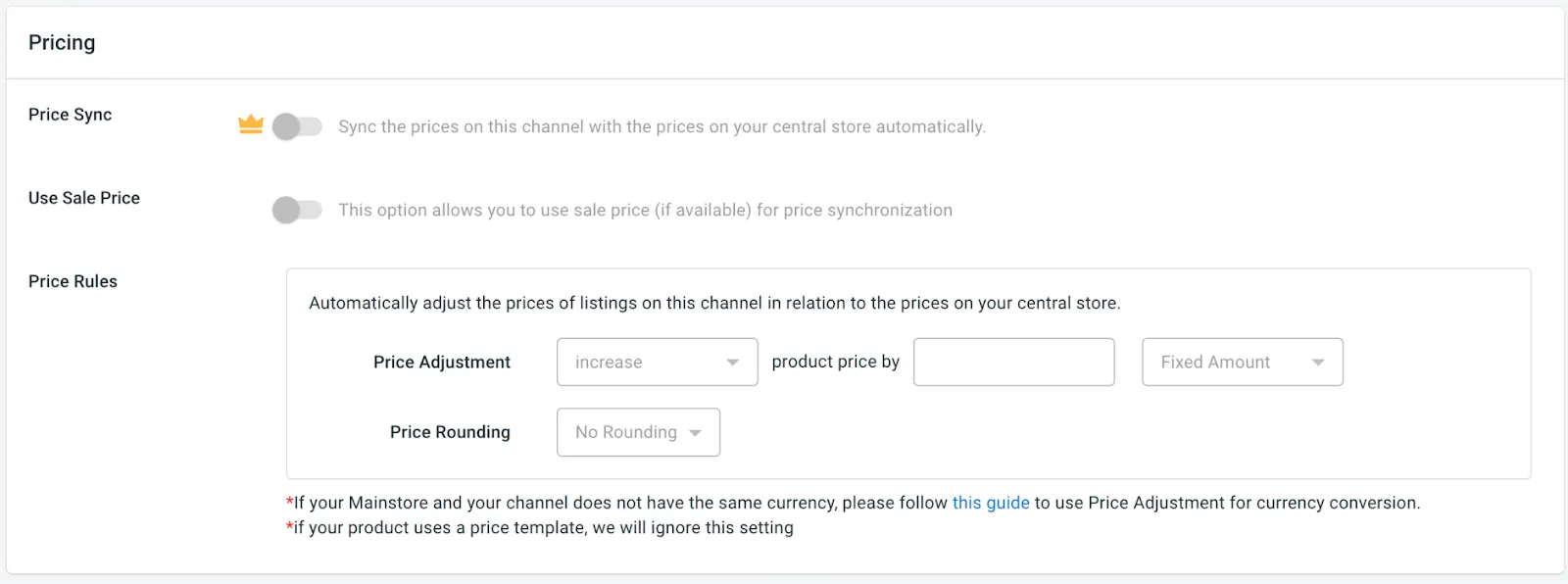 LitCommerce price sync