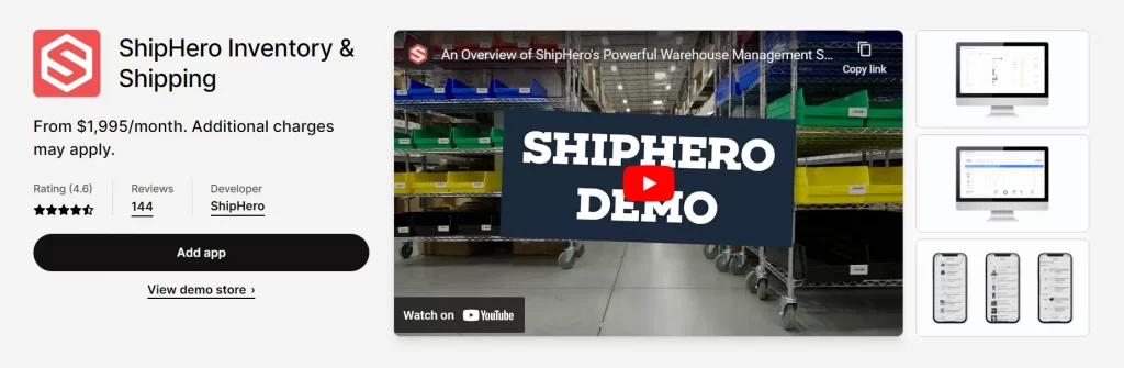 ShipHero is one of the best Shopify inventory management apps