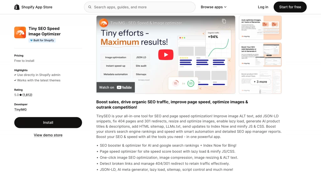 Tiny SEO Speed Image Optimizer