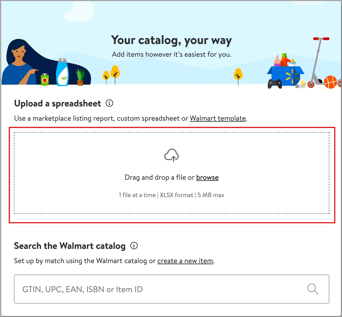 How to Import CSV files to Walmart on Seller Center