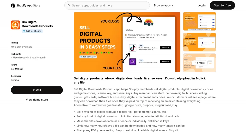 BIG Digital Downloads Products