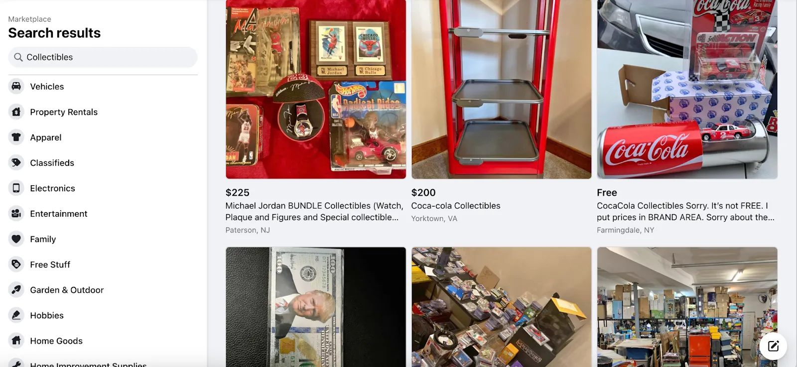 best selling items on Facebook Marketplace - collectibles