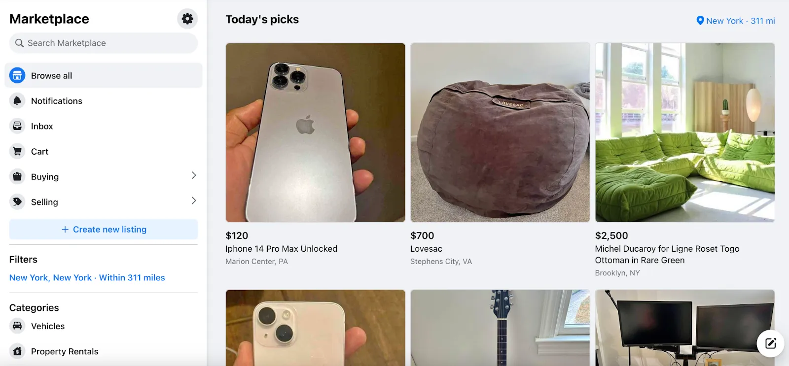 Marketplace-Facebook Buy and Sell Items Locally or Shipped
