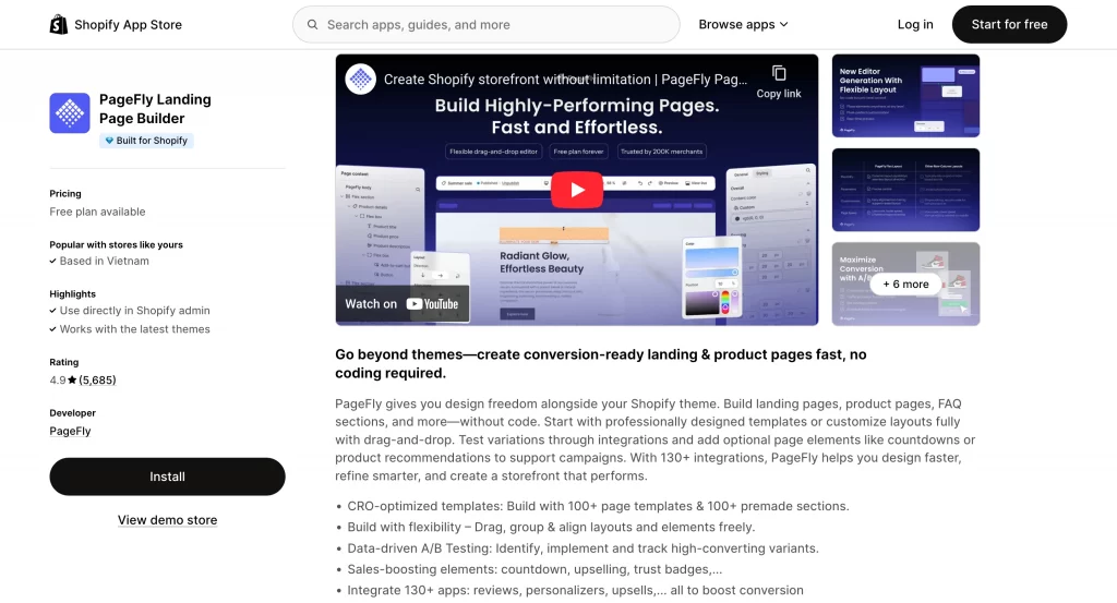 PageFly Landing Page Builder