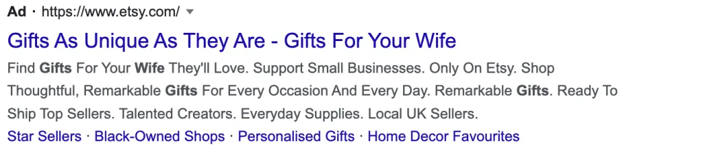 google ads for etsy