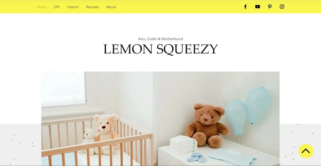Family Blog template built for wix site
