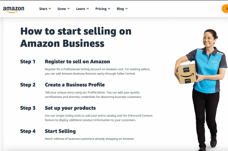 How to start selling on Amazon Business