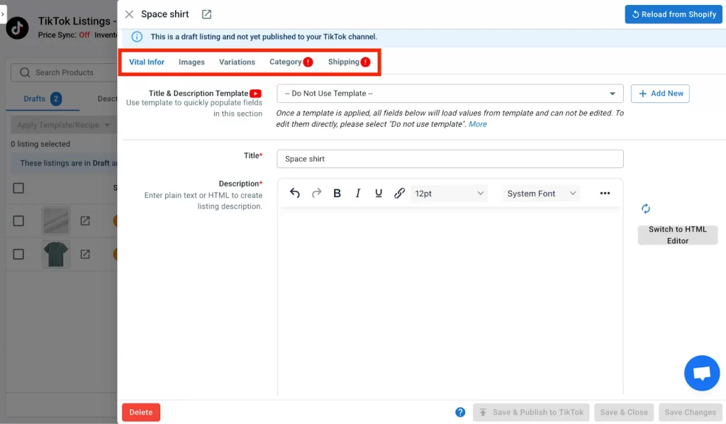 How to sell on TikTok with Shopify11 Edit TikTok Shop listings