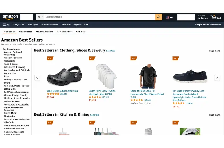 Amazon best sellers