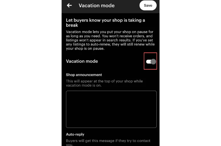 How to Turn On Vacation Mode on Phone - Step 3: Turn on Vacation Mode