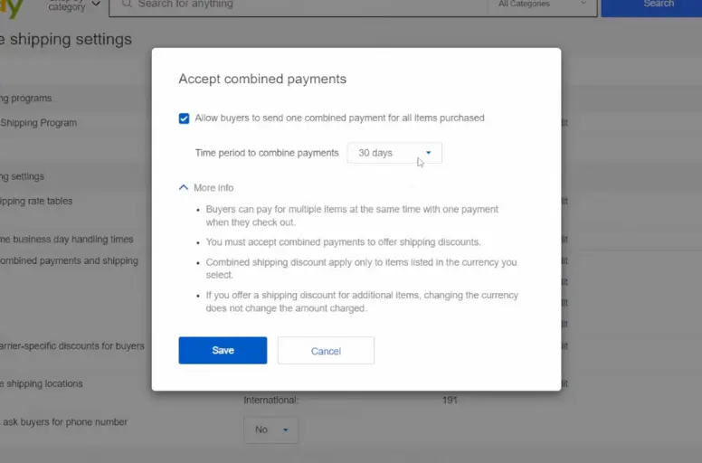 Accept combined payments