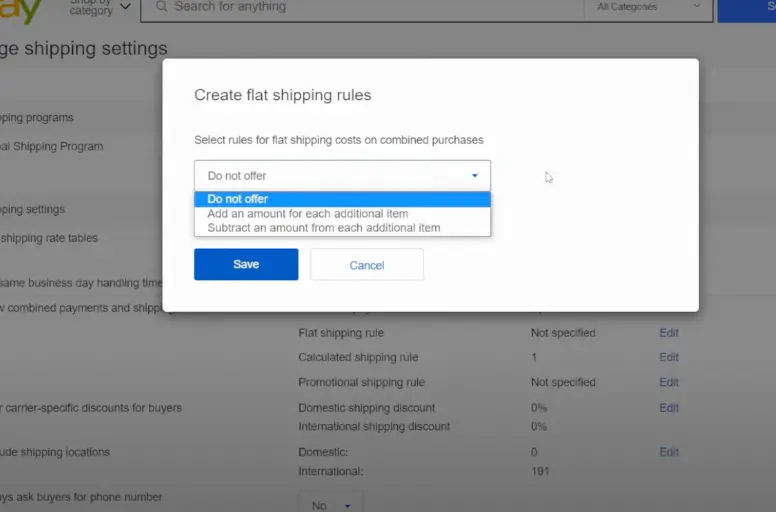 Create flat shipping rules