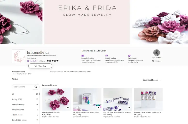 Customize your Etsy jewelry website 
