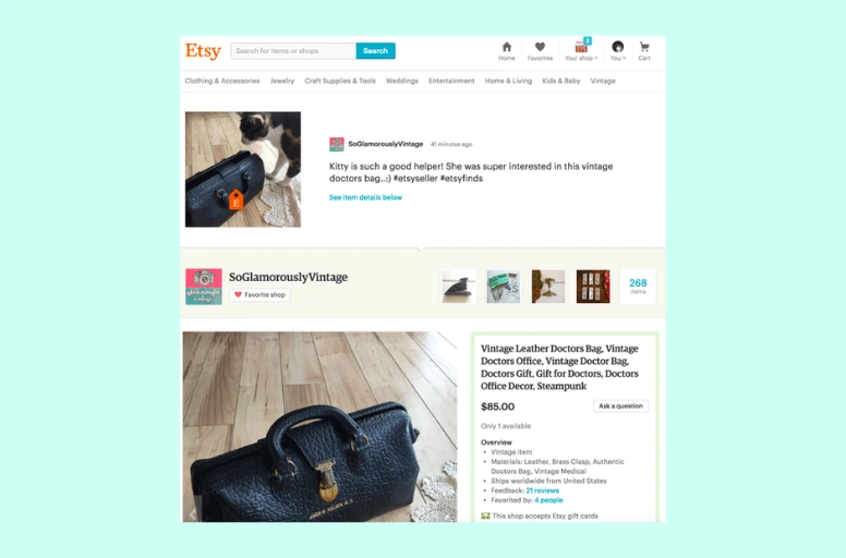 Update your Etsy shop announcement with seasonal or timely content 