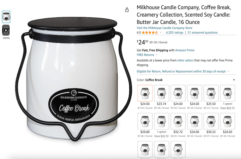 Amazon soy candles