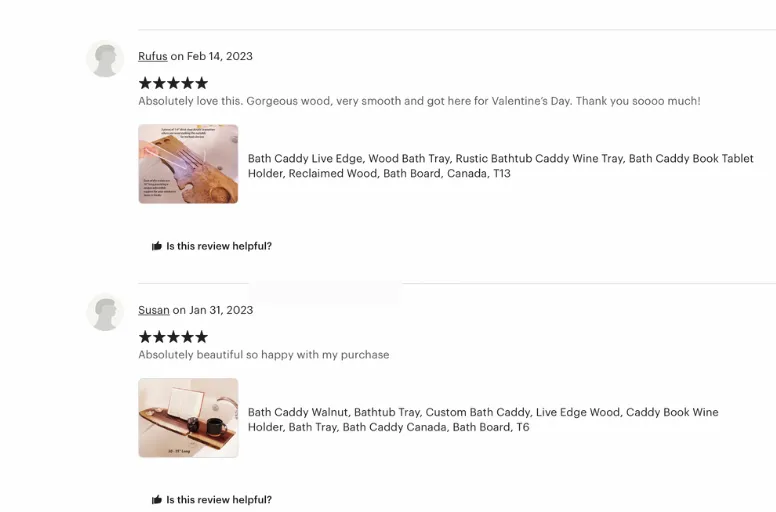 Etsy Review System