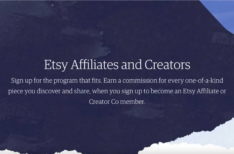 Etsy Affiliate Program Basics