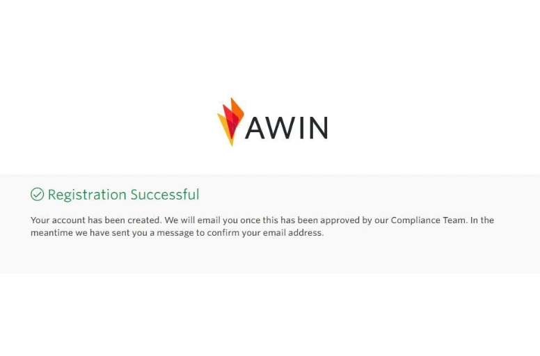 AWIN successful registration announcement