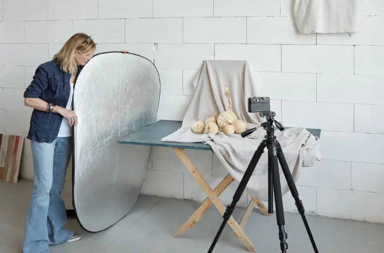 Utilize reflector to harness natural light 