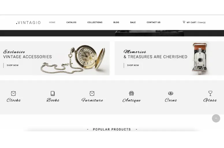Shopify template for selling antiques online