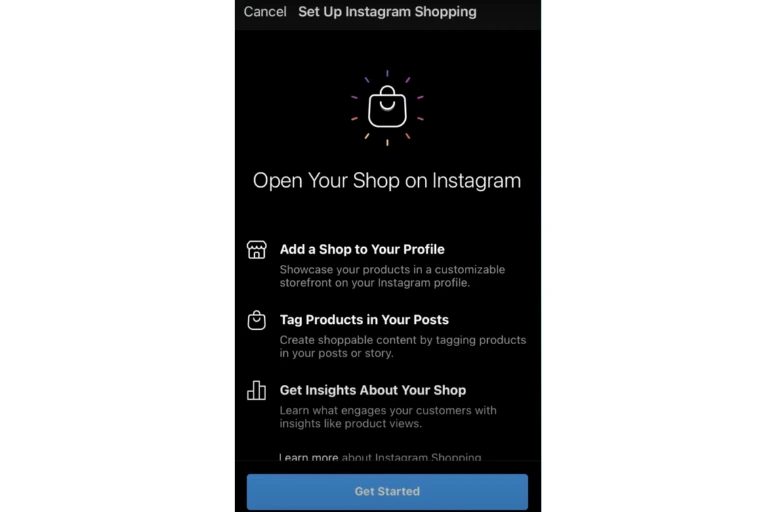 Add a shop to your profile