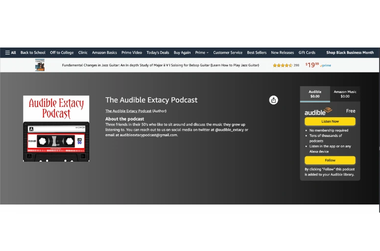 Podcast sold on Amazon