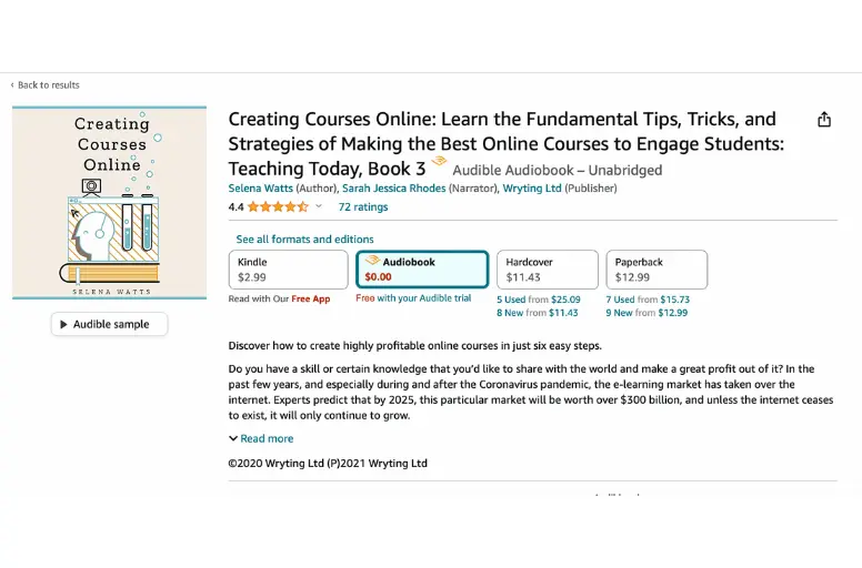 Sell digital courses with Audiobook