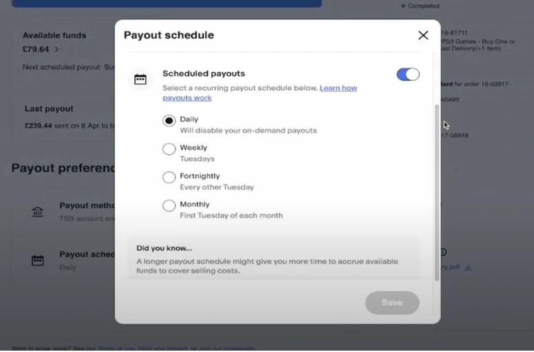 How to Change Your eBay Payout Schedule